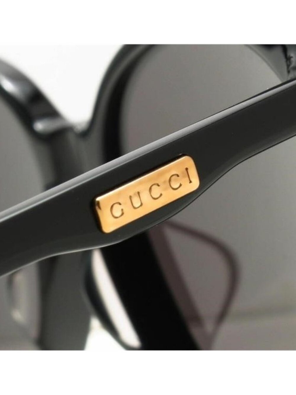 GUCCI WOMENS ROUND SHINY BLACK SUNGLASSES GG0261SA-30002353-001 - Picture 4 of 8